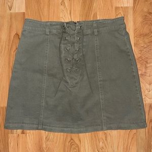 3 for $15//Olive Green Denim Skirt